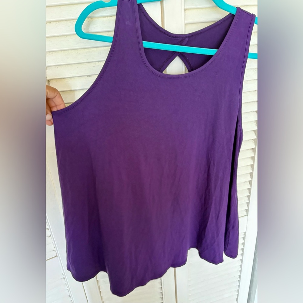 A-Line Hawaii made Purple Sleeveless Women's Top - Picture 3 of 7